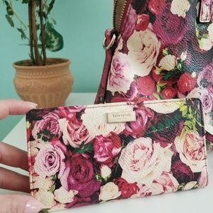 Authentic Kate Spade Floral bag with wallett